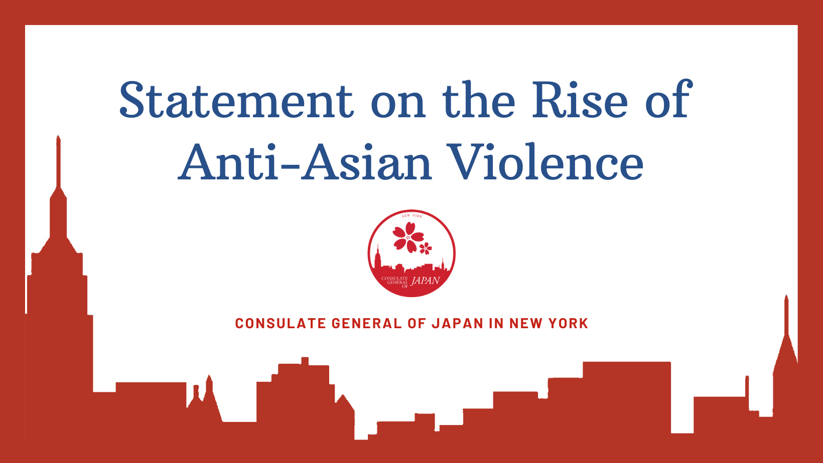 Ambassador Yamanouchi Addresses Anti-Asian Hate